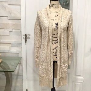 NWT. Express Mixed Stitch Tunic Cardigan Size Small